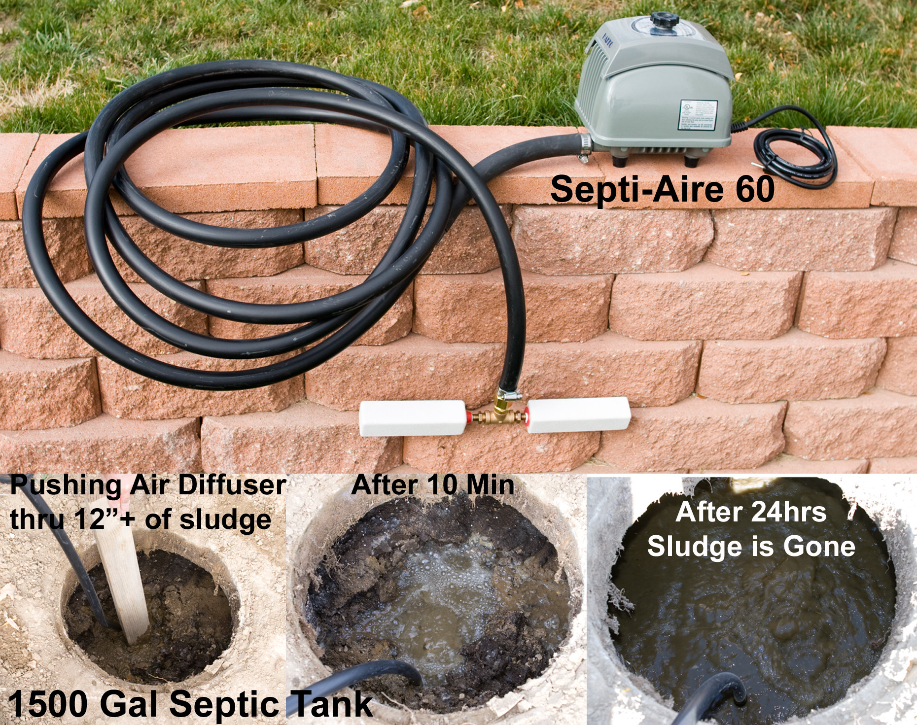 Septi-Aire Series 60 Septic and grease Trap Aeration System